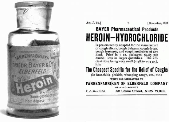 Героин — это бренд, созданный международной фармацевтической компанией Bayer AG