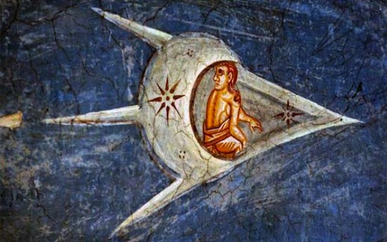 В средневековой живописи нередко можно увидеть «космические» объекты