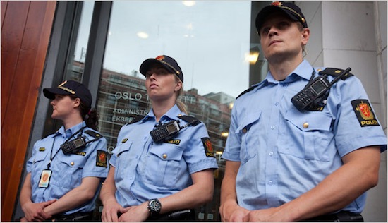 В 2011-м году норвежская полиция прибегла к оружию только 1 раз, а в 2010-м — ни разу