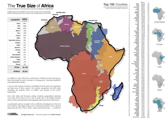 Несмотря на то, что на картах Африка выглядит не намного больше других континентов, она огромная