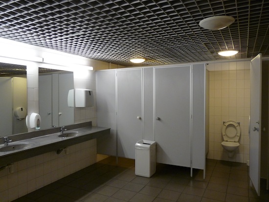 Чем ближе к двери кабинка в общественном туалете, тем меньше в ней микробов