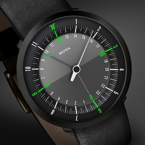 Новые часы DUO Green от Botta-Design помогают узнать время в тысячах километров от вас