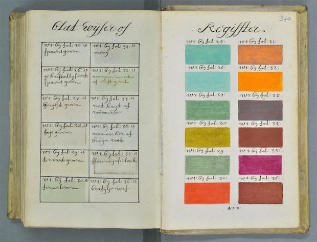 В 17-м веке была написана книга, содержащая все известные цвета и оттенки
