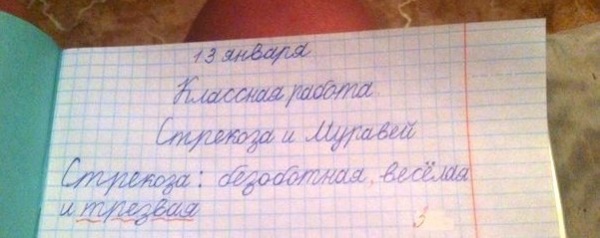 20 гениальных ответов детей на контрольных работах