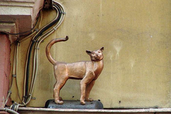 Кошка Василиса — памятник на Малой Садовой в Санкт-Петербурге