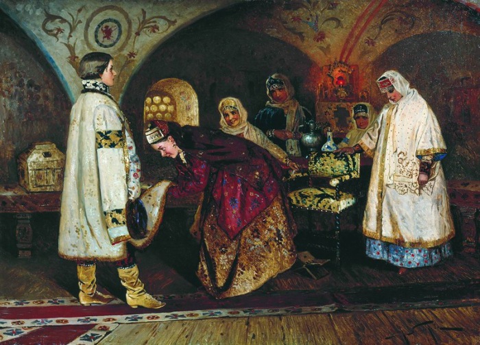 Первая встреча царя Алексея Михайловича с боярышнею Марией Ильиничной Милославской 