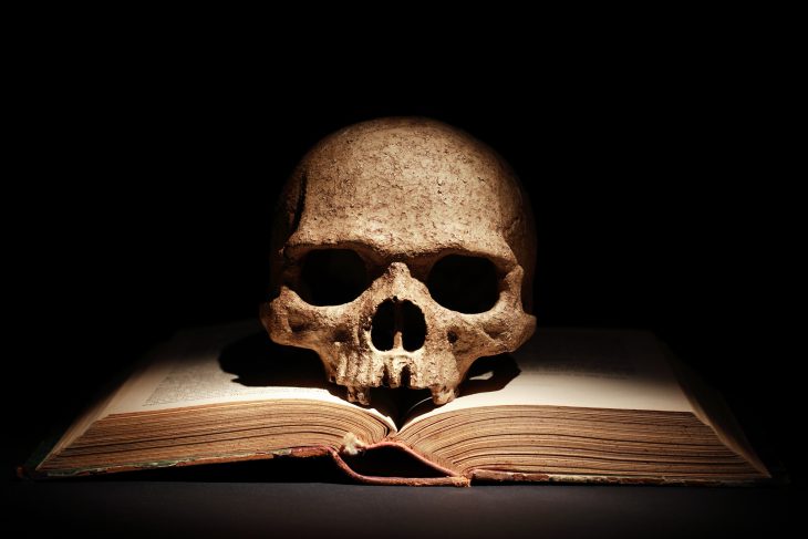 Skull On Book