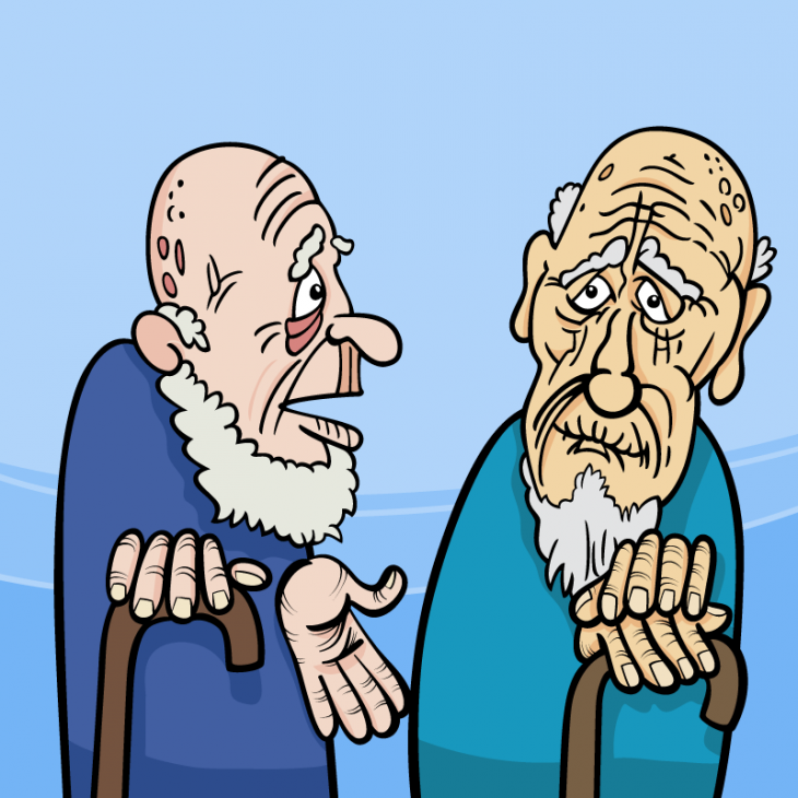 Два деда быстро. Старик карикатура. Два старика. Мультяшный старичок. Шарж старик.