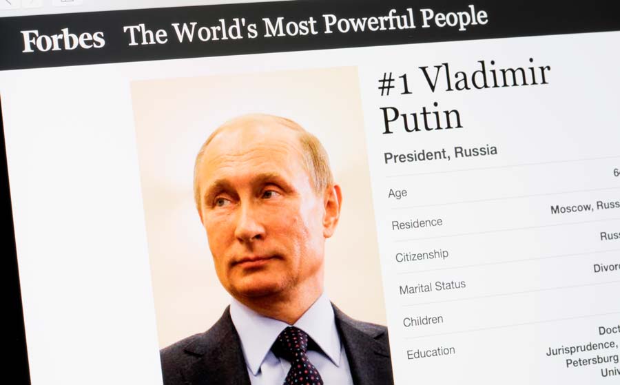 Forbes назвал Путина самым влиятельным человеком в мире Forbes от 24 февраля 2017 года — Владимира Путин самый влиятельный человек в мире