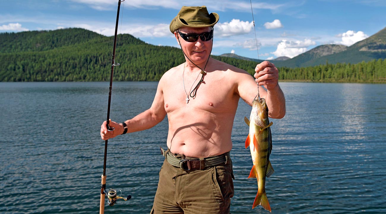 Владимир Путин на рыбалке Владимир Путин на рыбалке