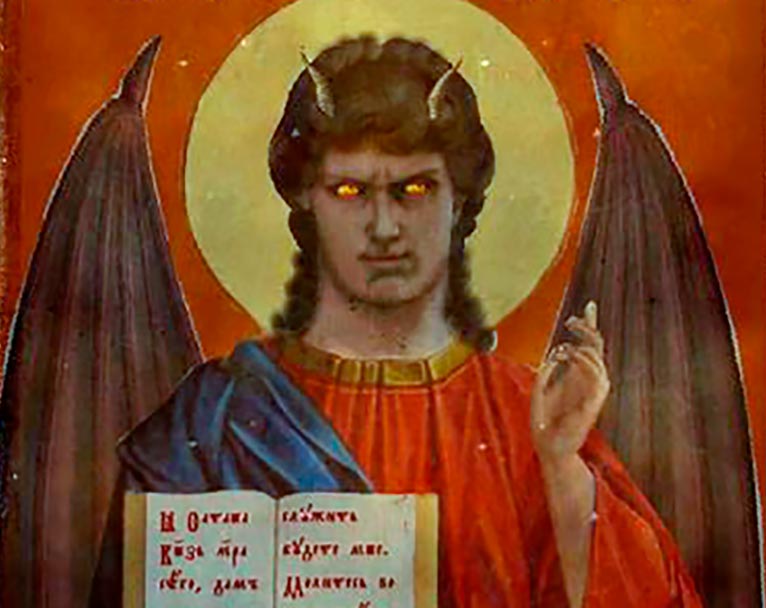 Adipophistic icons &#8211; devils under the faces of saints