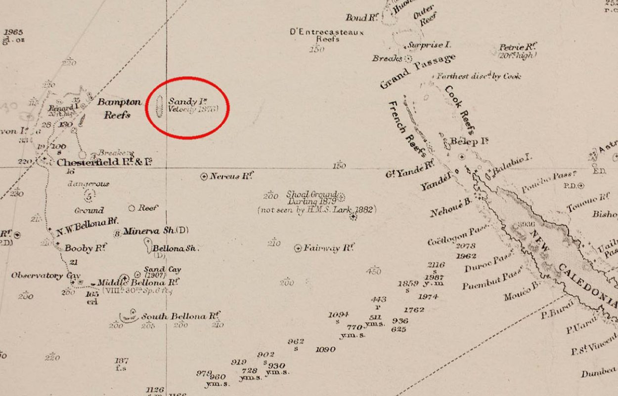 Остров Сэнди на старинных картах