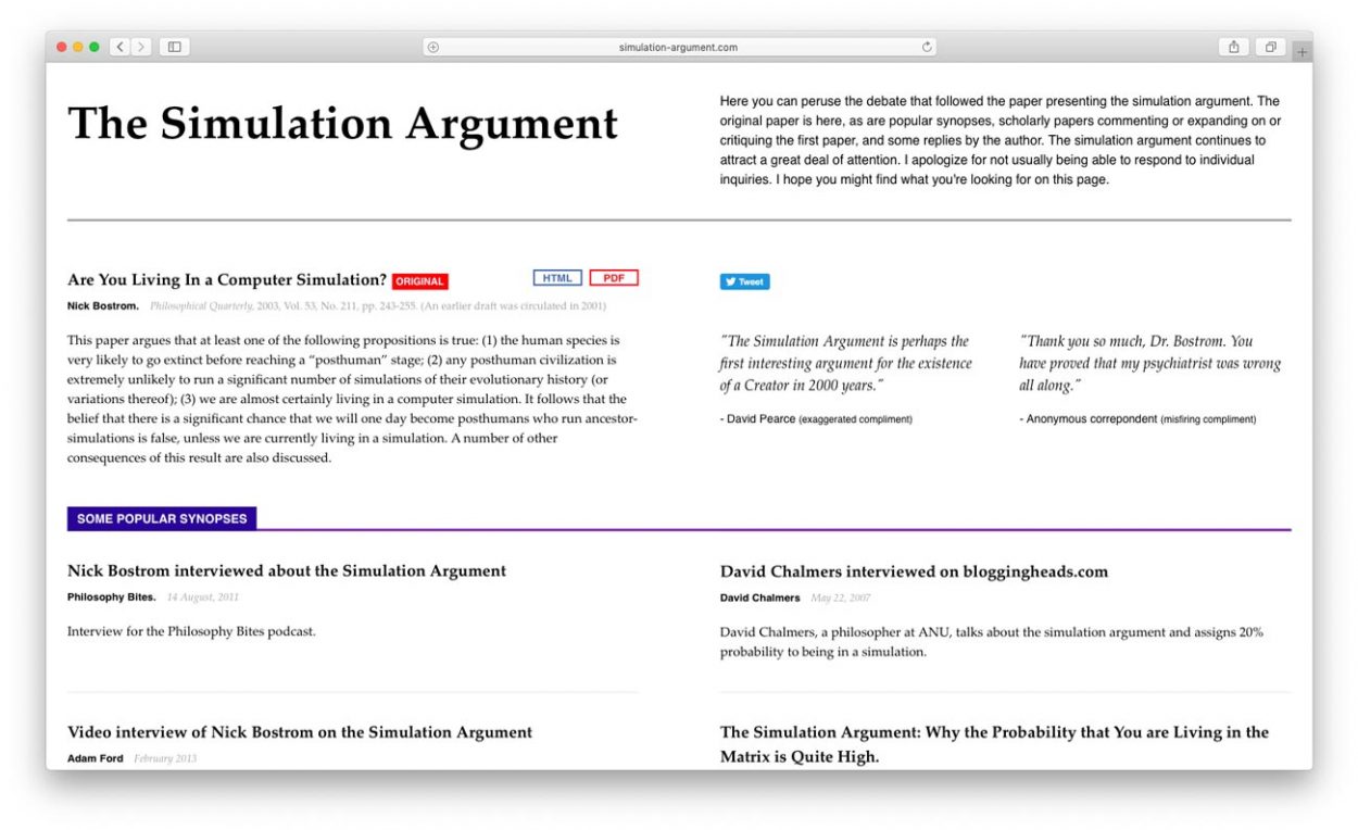 Cкриншот сайта: simulation-argument.com