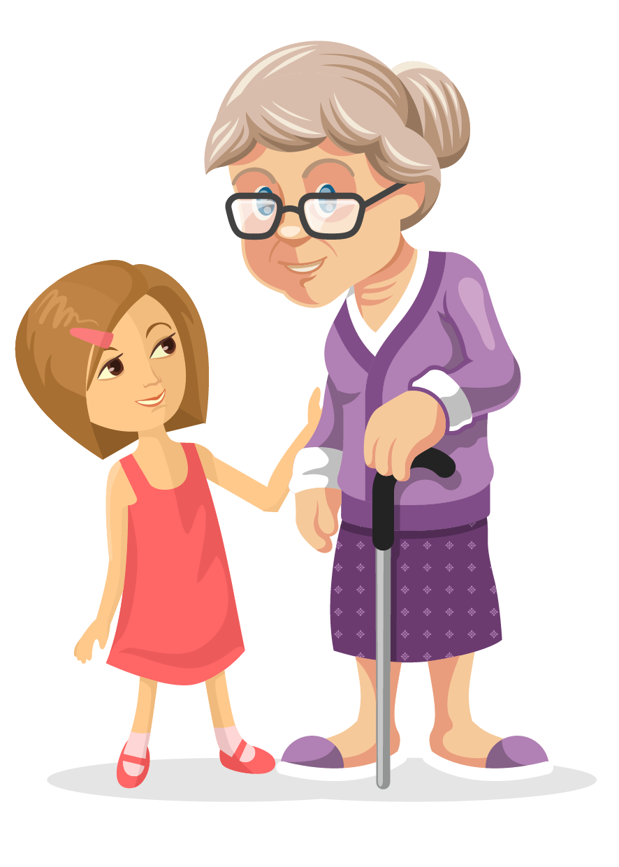 I visit my granny next week. Бабушка с внуком рисунок. Бабушка с внуком мультяшный. Мальчик с бабушкой. Бабушка и внучка рисунок.