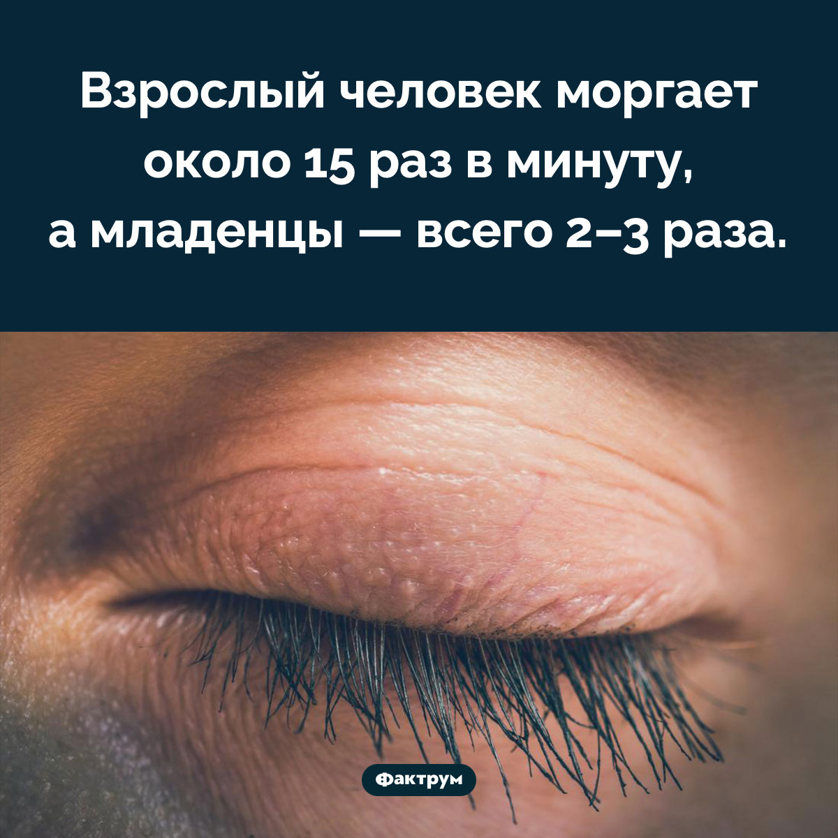 Дети моргают реже, чем взрослые