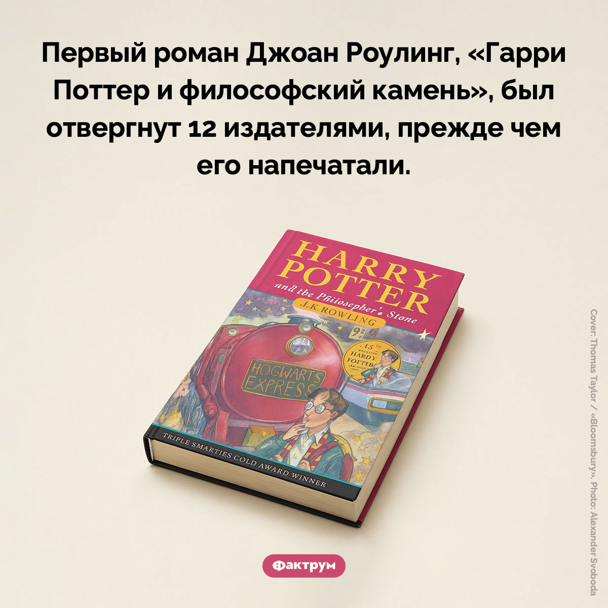 Первый роман Джоан Роулинг был отвергнут 12 раз. Первый роман Джоан Роулинг, «Гарри Поттер и философский камень», был отвергнут 12 издателями, прежде чем его напечатали.