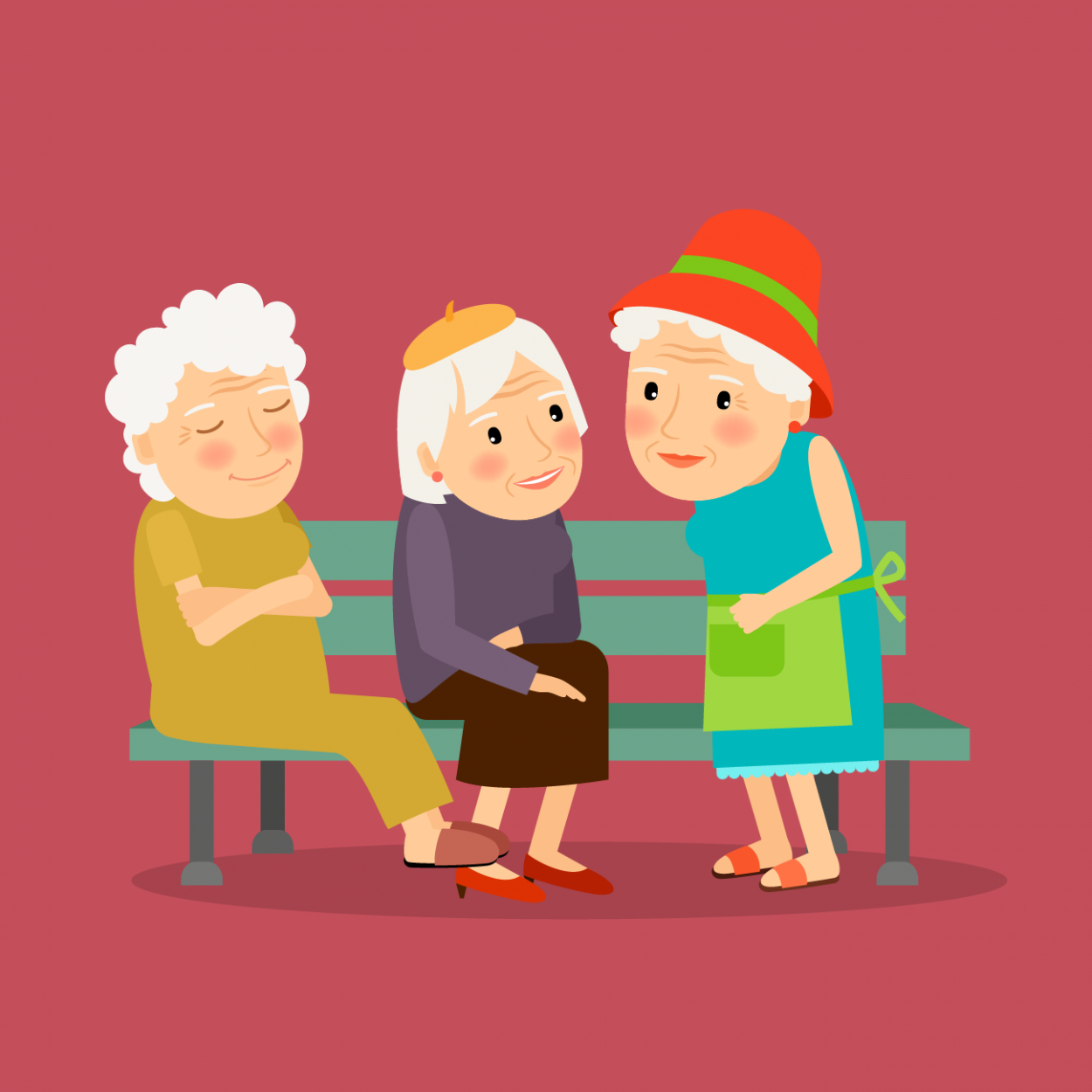 Бабушка рисунок. Три бабушки на лавочке. Три бабушки на скамейке. Мультяшные бабушки.
