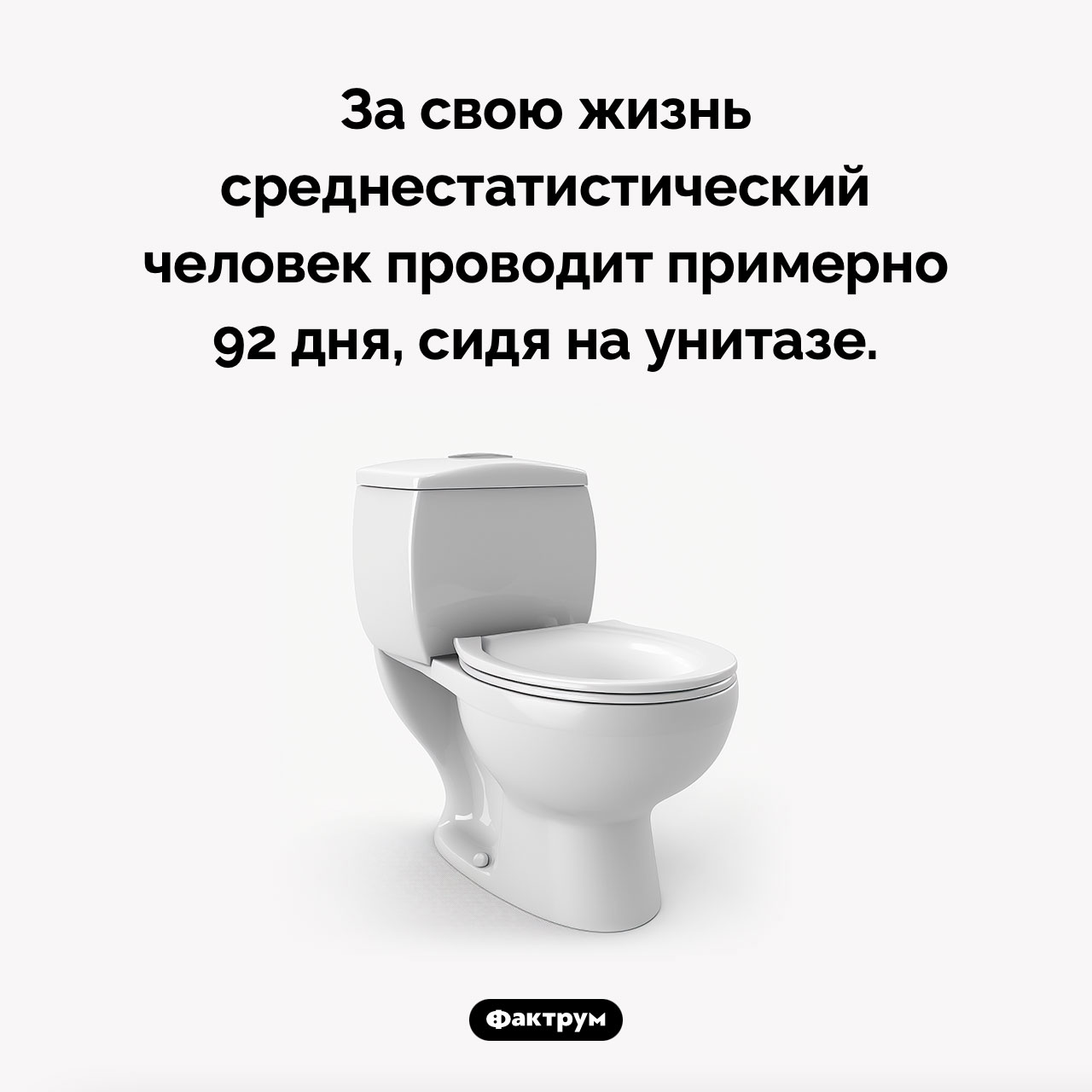 Сколько времени человек проводит сидя на унитазе