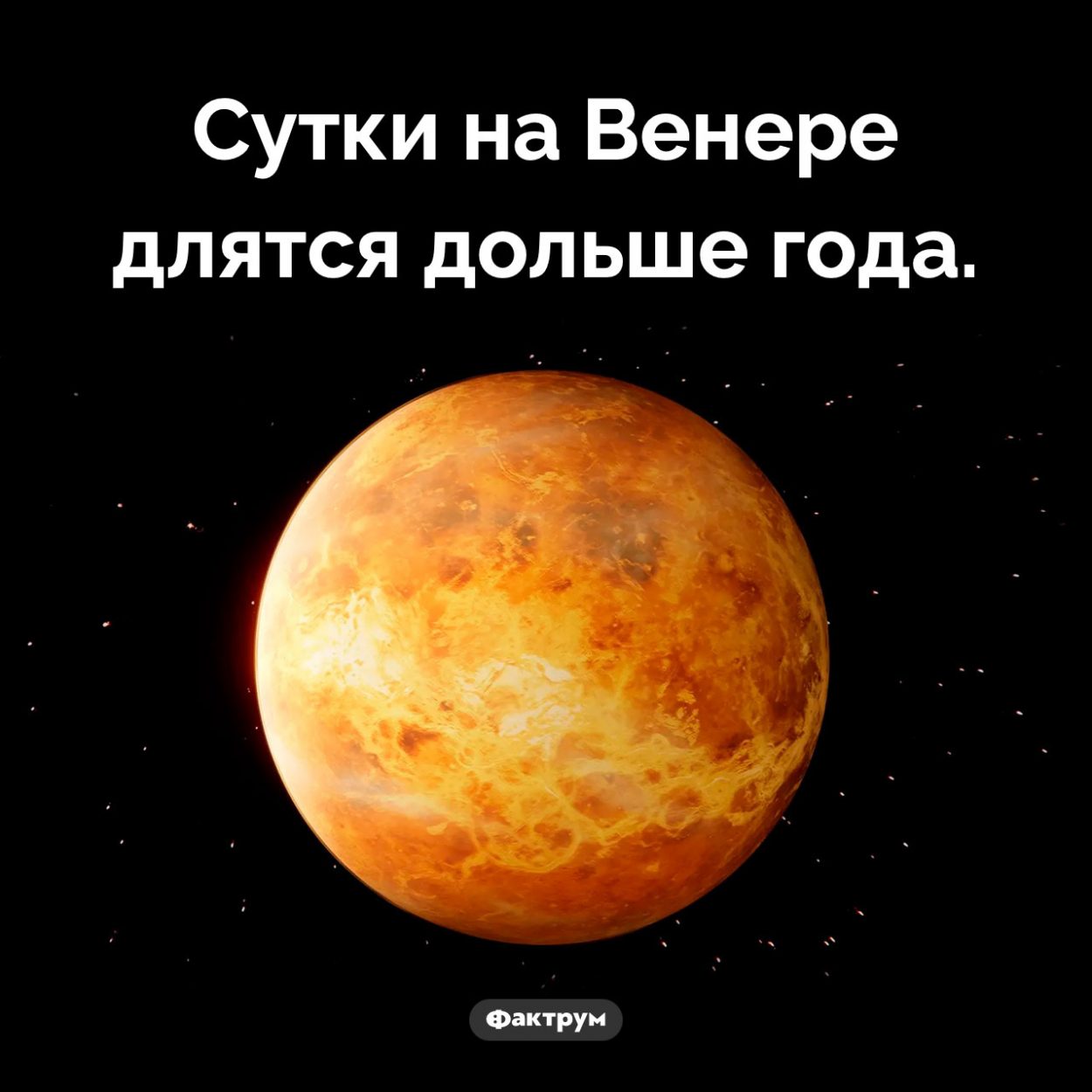 Сутки на Венере. Сутки на Венере длятся дольше года.