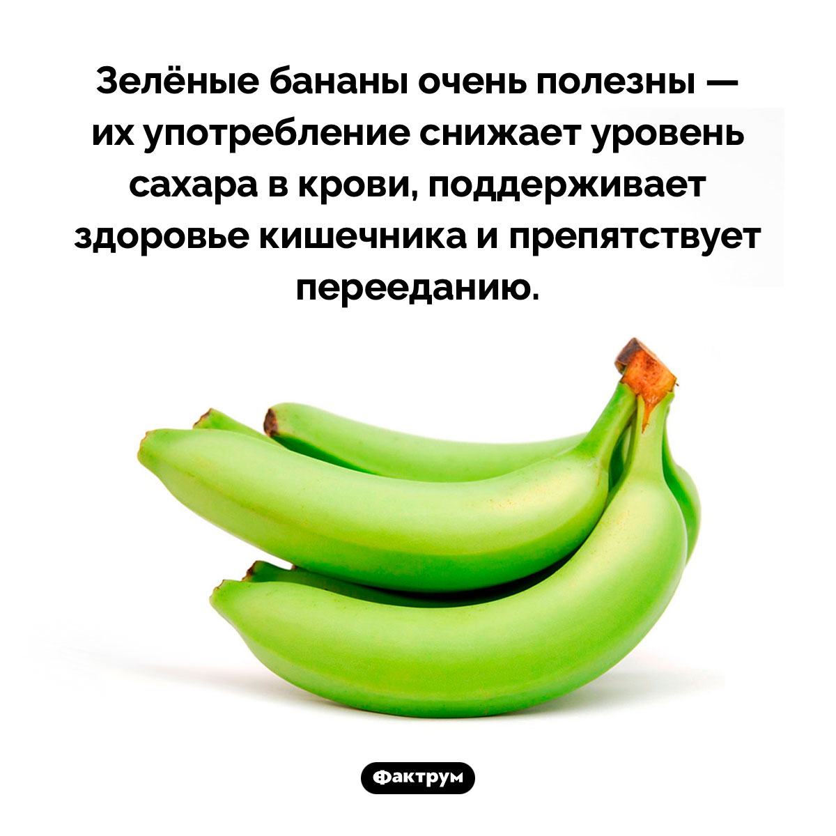 Чем полезны зелёные бананы. Зелёные бананы очень полезны — их употребление снижает уровень сахара в крови, поддерживает здоровье кишечника и препятствует перееданию.