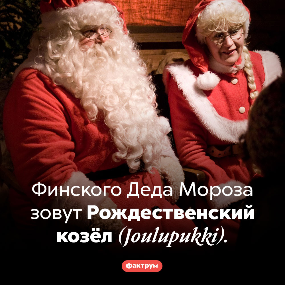 Финский Дед Мороз. Финского Деда Мороза зовут Рождественский козёл (Joulupukki).