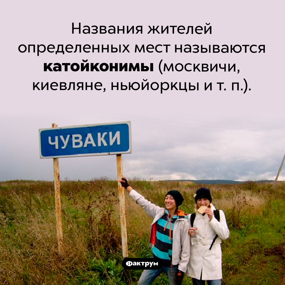 Что такое катойконим. Названия жителей определенных мест называются катойконимы (москвичи, киевляне, ньюйоркцы и т. п.).