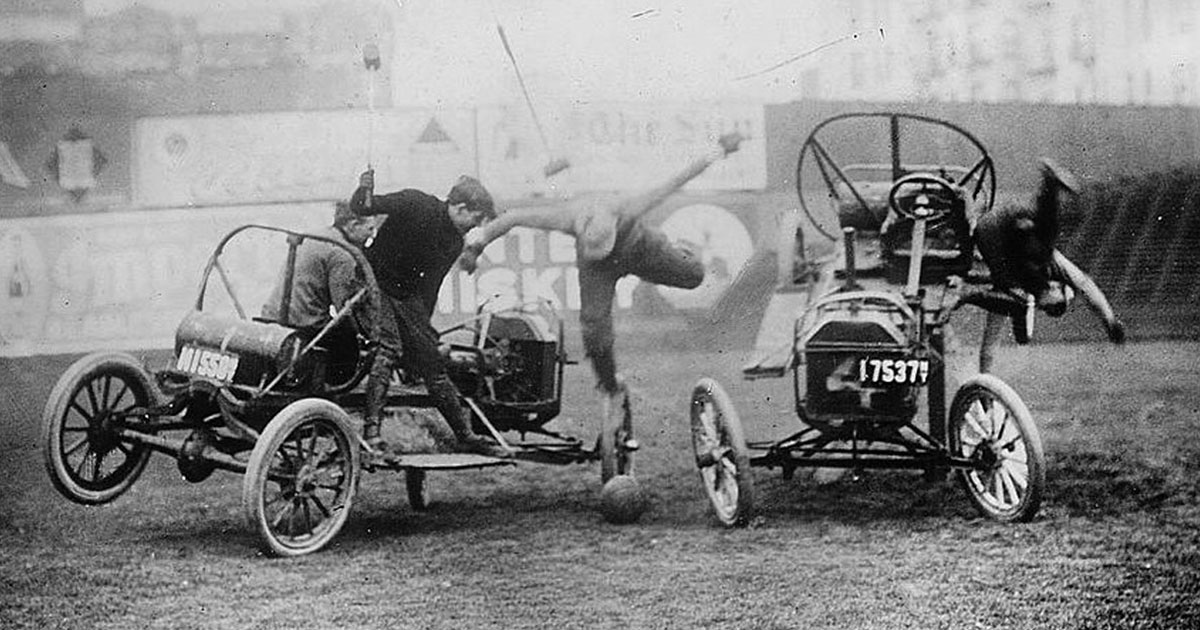 Автополо — необычный вид спорта начала 20 века