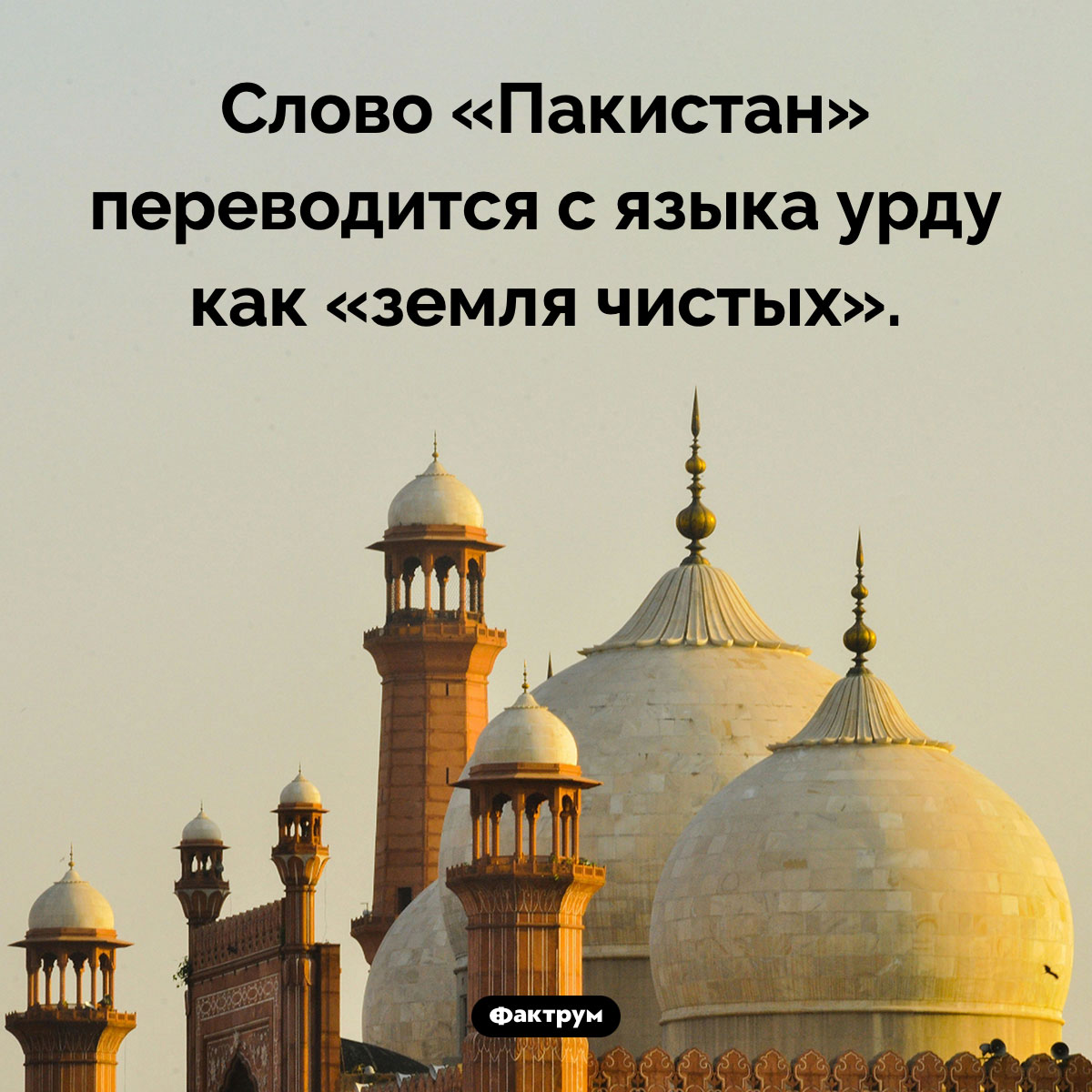 Где находится «земля чистых». Слово «Пакистан» переводится с языка урду как «земля чистых».