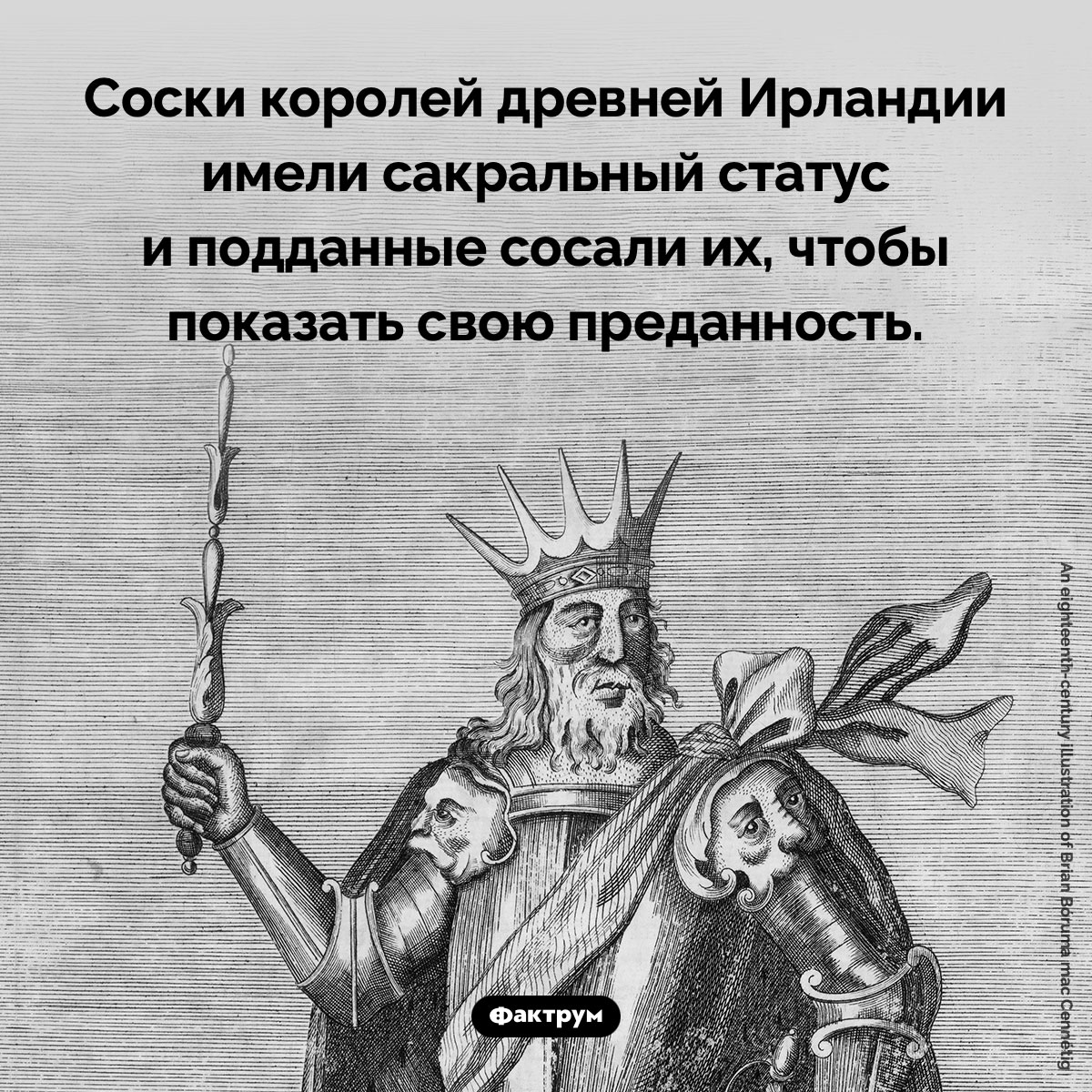 Сакральный статус сосков ирландских королей. Соски королей древней Ирландии имели сакральный статус и подданные сосали их, чтобы показать свою преданность.