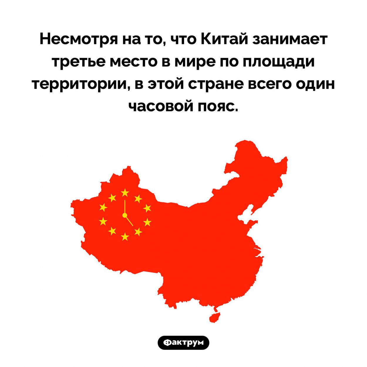 Время в Китае. Несмотря на то, что Китай занимает третье место в мире по площади территории, в этой стране всего один часовой пояс.