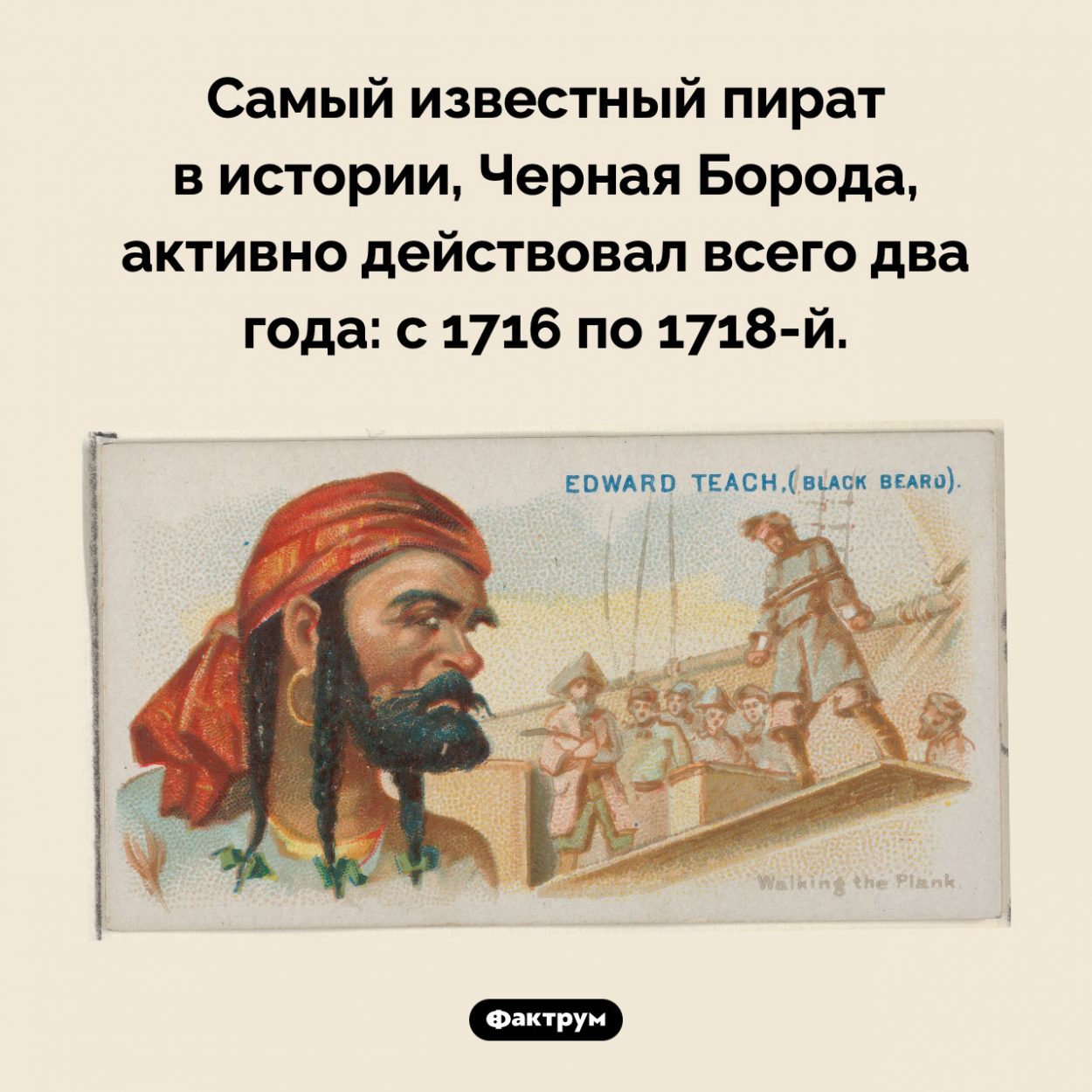 Сколько действовал Черная Борода. Самый известный пират в истории, Черная Борода, активно действовал всего два года: с 1716 по 1718-й.