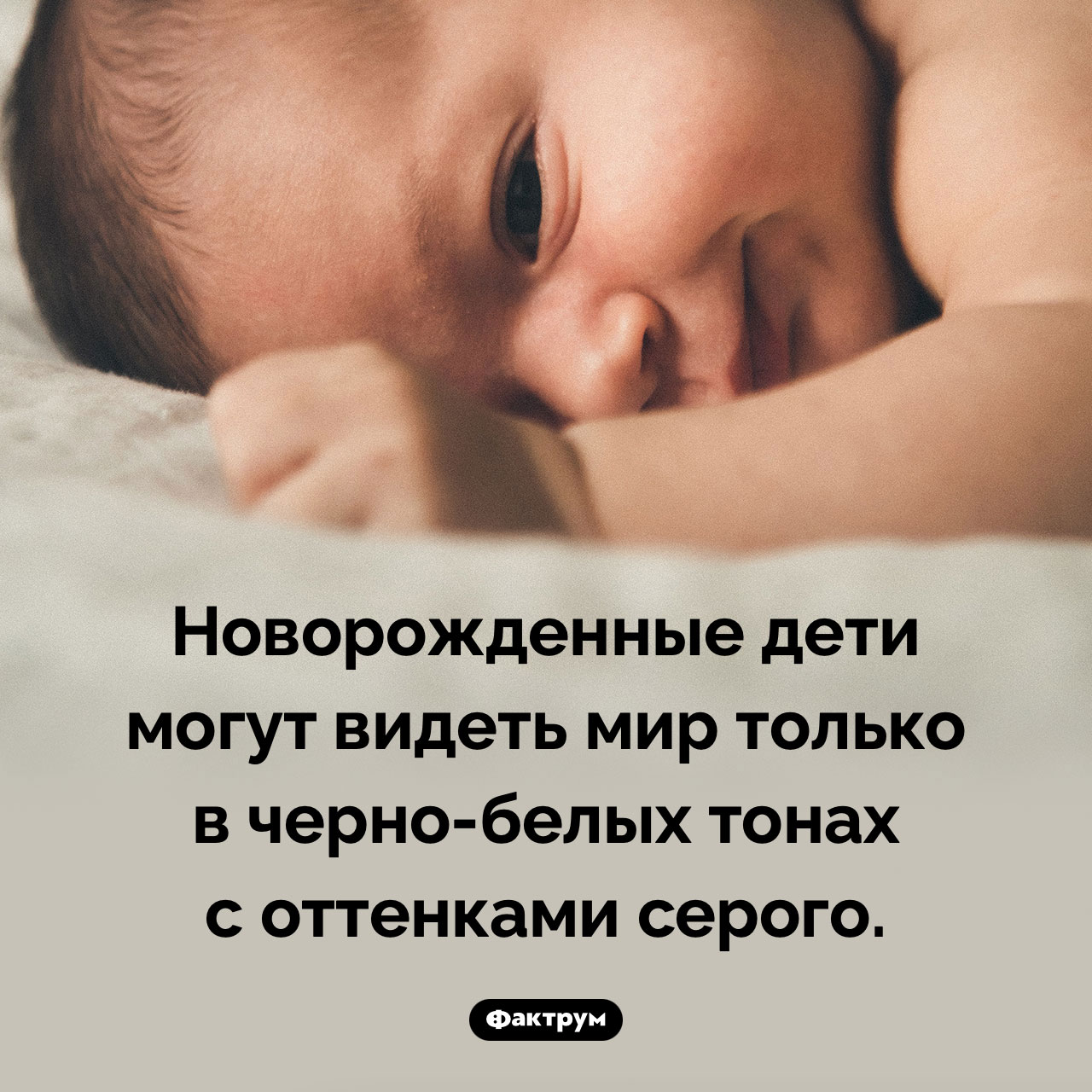 У новорожденных детей нет цветного зрения