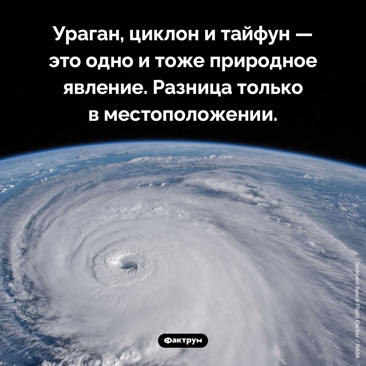 Ураган, циклон и тайфун — разные названия одного явления
