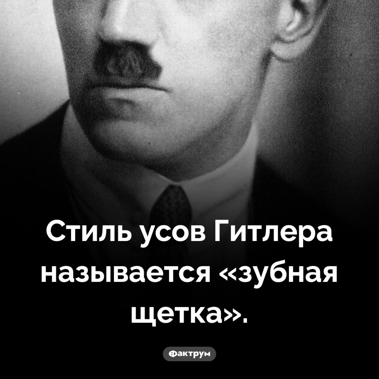 Гитлер носил усы «зубная щетка». Стиль усов Гитлера называется «зубная щетка».