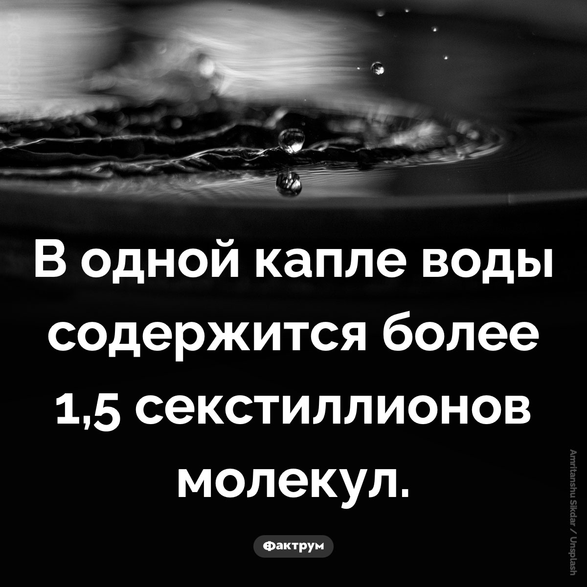 Сколько молекул в&nbsp;капле воды. В одной капле воды содержится более 1,5 секстиллионов молекул.