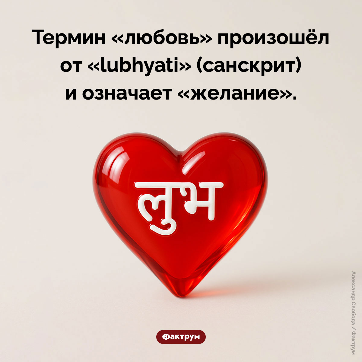 Термин «любовь». Термин «любовь» произошёл от «lubhyati» (санскрит) и означает «желание».