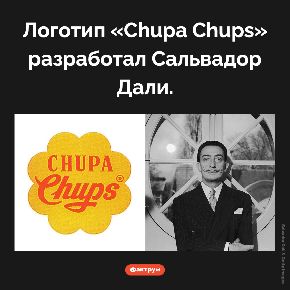Логотип «Chupa Chups». Логотип «Chupa Chups» разработал Сальвадор Дали.