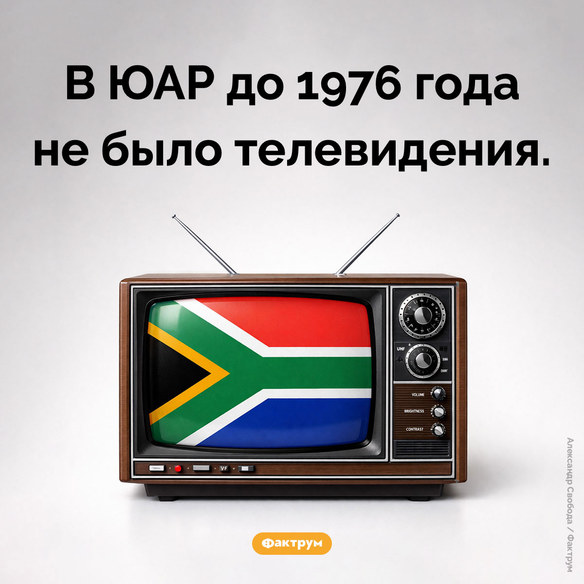 Телевидение в ЮАР. В ЮАР до 1976 года не было телевидения.