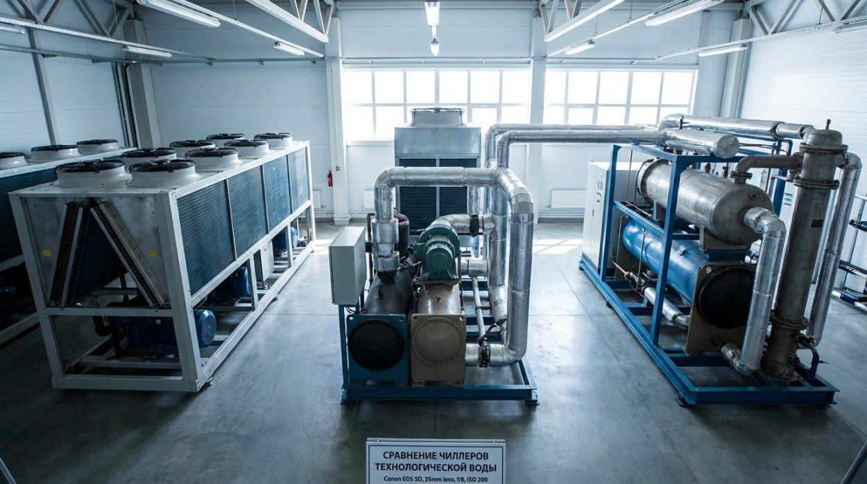 Сравнение типов чиллеров для охлаждения технологической воды
