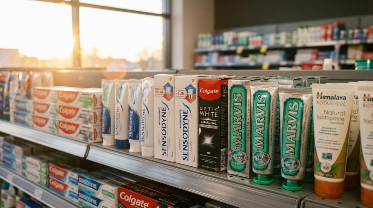 Разнообразие зубных паст на полке: от профилактических до отбеливающих