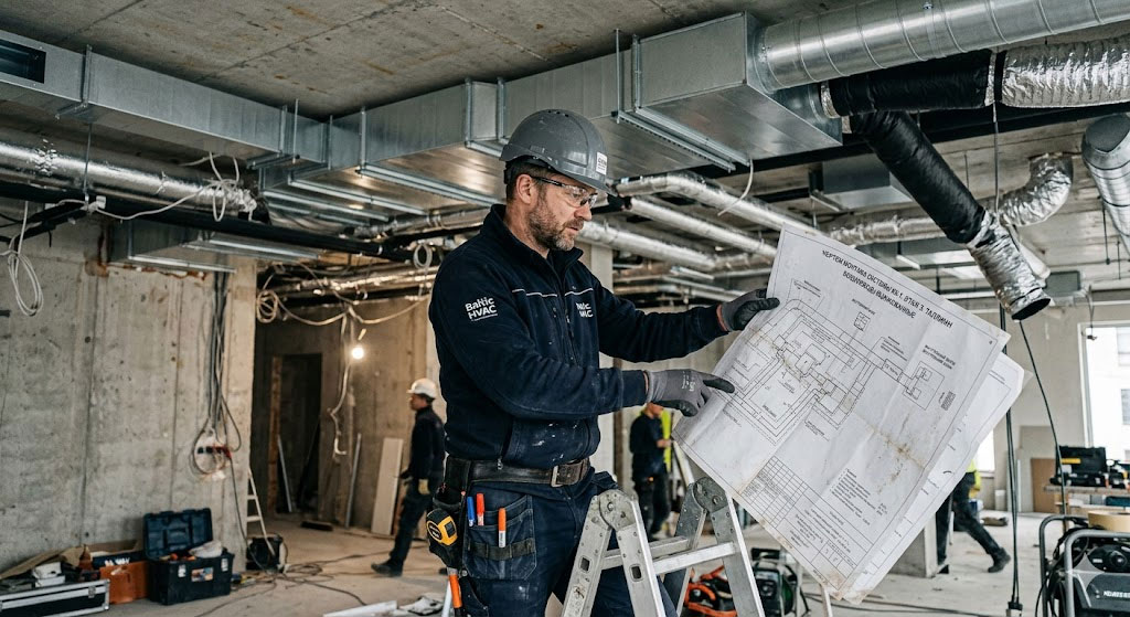 Квартира с канальным кондиционером после скрытого монтажа