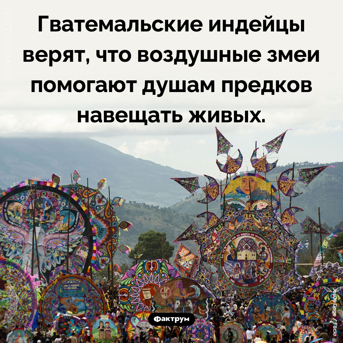 Воздушные змеи гватемальский индейцев. Гватемальские индейцы верят, что воздушные змеи помогают душам предков навещать живых.