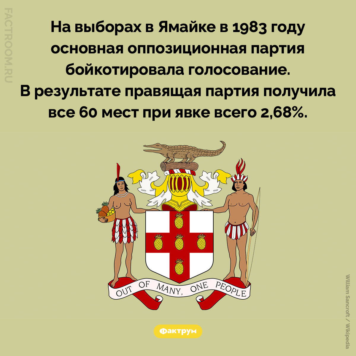 Выборы на Ямайке 1983 года. На выборах в Ямайке в 1983 году основная оппозиционная партия бойкотировала голосование. В результате правящая партия получила все 60 мест при явке всего 2,68%.