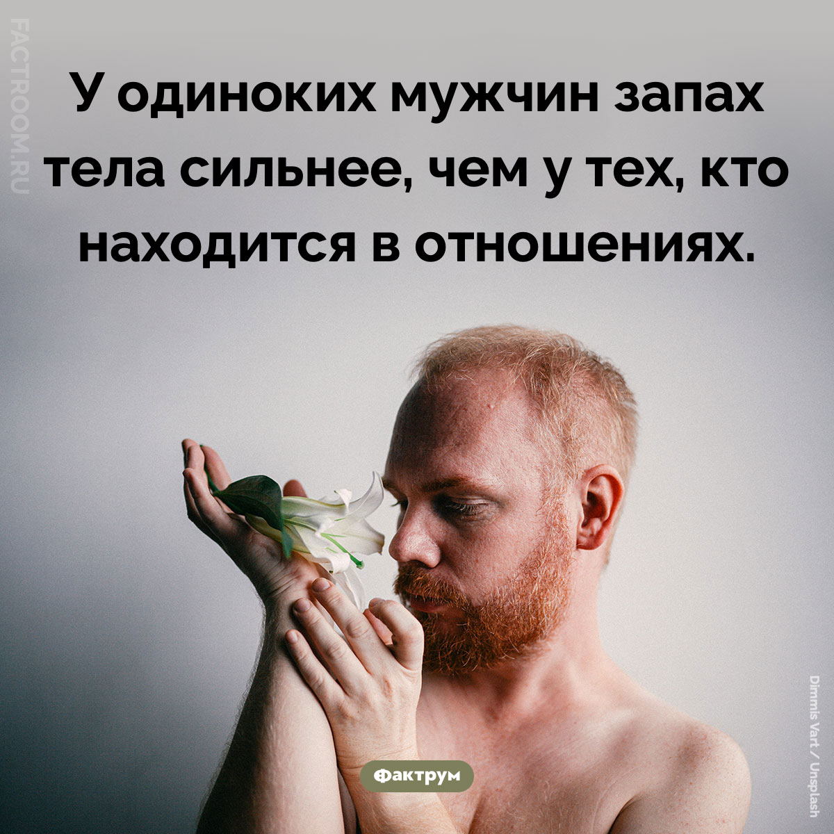 Запах мужчины. У одиноких мужчин запах тела сильнее, чем у тех, кто находится в отношениях.